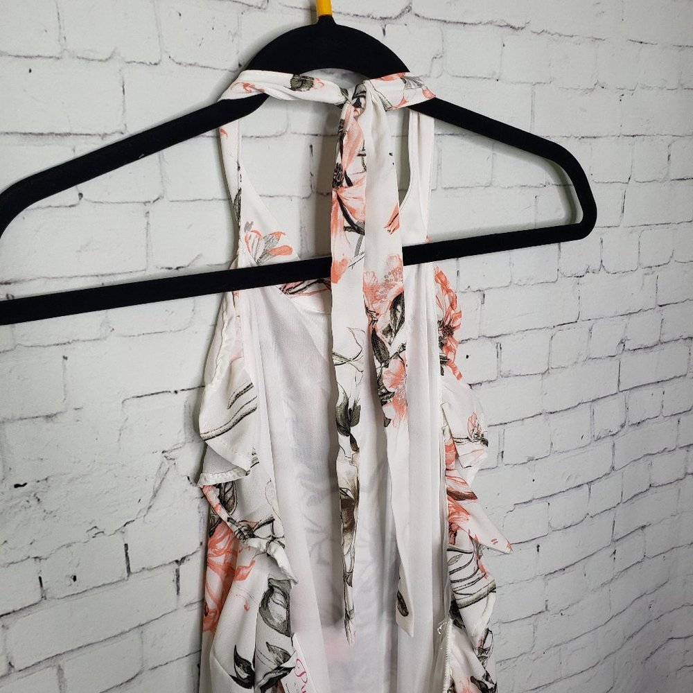 NWT Small Pink Lily Small Peach Love Floral Dress Boutique Wedding Guest Flowers - Picture 6 of 6